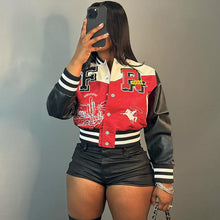 Load image into Gallery viewer, Versatile color blocked baseball jacket top AY3585
