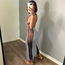 Load image into Gallery viewer, Solid color sexy split dress AY2937
