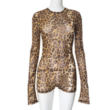 Load image into Gallery viewer, Fashion leopard print sexy jumpsuit shorts AY3635
