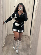 Load image into Gallery viewer, Fashion cardigan sweater short skirt two-piece set AY3642
