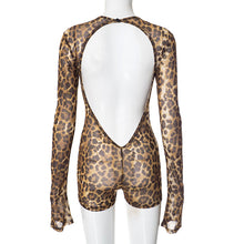 Load image into Gallery viewer, Fashion leopard print sexy jumpsuit shorts AY3635
