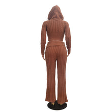 Load image into Gallery viewer, Fashion solid color knitted long sleeved two-piece set AY3605
