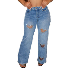 Load image into Gallery viewer, Fashion Diamond Love Jeans AY3597
