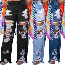 Load image into Gallery viewer, Fashionable burnt out ripped jeans AY3613
