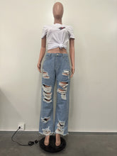 Load image into Gallery viewer, Fashionable burnt out ripped jeans AY3613
