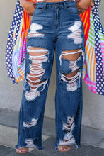 Load image into Gallery viewer, Fashionable burnt out ripped jeans AY3613
