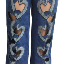 Load image into Gallery viewer, Fashion  hollowed out embroidered heart-shaped straight leg pants AY3632
