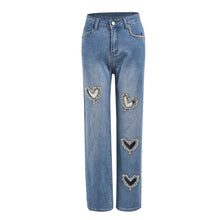 Load image into Gallery viewer, Fashion Diamond Love Jeans AY3597
