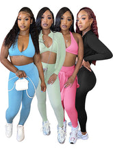 Load image into Gallery viewer, Skinny athleisure three-piece set AY3516
