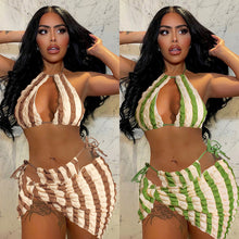 Load image into Gallery viewer, Hot selling striped three-piece set AY3533
