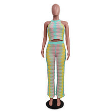 Load image into Gallery viewer, Sleeveless knitted flared pants set AY3498
