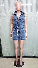 Load image into Gallery viewer, Slim fit stretch wash denim jumpsuit AY3509
