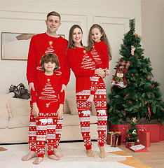 Christmas parent-child holiday home clothing and pajama set AY3296