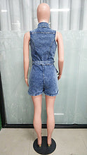 Load image into Gallery viewer, Slim fit stretch wash denim jumpsuit AY3509
