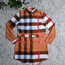 Load image into Gallery viewer, Fashion plaid Slim fit shirt coat(including belt)AY2508
