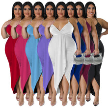 Load image into Gallery viewer, Hot selling V-neck stretch dress  AY2660
