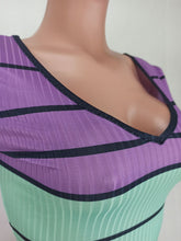 Load image into Gallery viewer, Sexy V-Neck Backless Striped Dress（AY2372）
