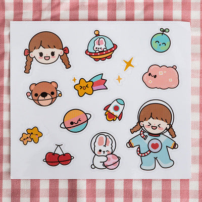 Hot sale cute cartoon waterproof stickers