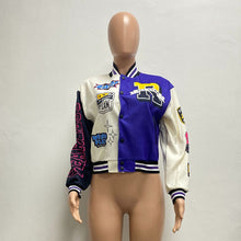 Load image into Gallery viewer, fashionable splicing baseball jacket（AY2481）
