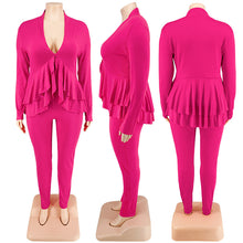 Load image into Gallery viewer, Solid color multilayer ruffle suit（AY2462）
