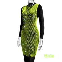 Load image into Gallery viewer, Sexy Rhinestone Mesh Dress (No Lingerie)AY1808
