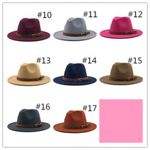 Load image into Gallery viewer, Belt woolen jazz hat(GX4017)
