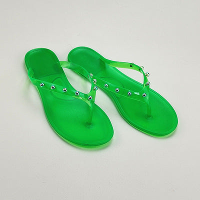 Candy color crystal flip flops(HPSD076)