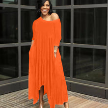 Load image into Gallery viewer, Solid Color Irregular Off Shoulder Dress（AY2207）
