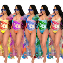 Load image into Gallery viewer, Dollar print swimsuit suit XH21240
