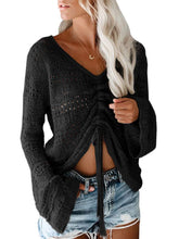 Load image into Gallery viewer, Hollow Flare Sleeve Knit Sweater（AY2355）
