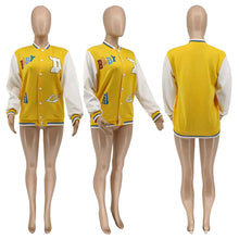 Load image into Gallery viewer, Fashion Letter Print Baseball Jacket（AY2403）
